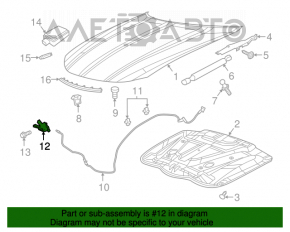 Замок капота Chrysler 300 11- с датчиком