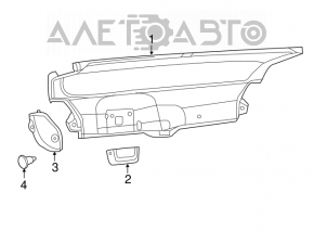 Capacul portbagajului Dodge Charger 15-20, recondiționat.