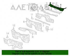 Grila stergatoarelor din plastic pentru Dodge Charger 11-