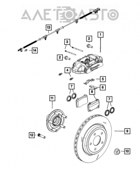 Senzor ABS spate stânga Chrysler 300 11-