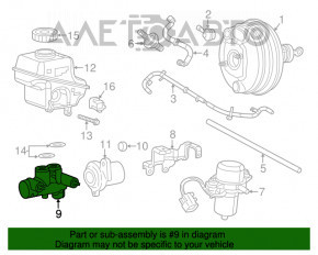 Главный тормозной цилиндр с бачком Dodge Challenger 09-