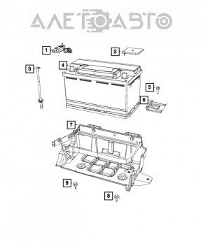 Palet pentru baterie Dodge Challenger 11-