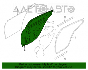 Дверь в сборе задняя правая Nissan Altima 19-