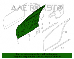 Ușa asamblată față dreapta Nissan Altima 19-