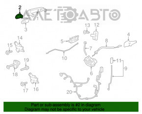 Capacul mânerului exterior stânga spate Buick Encore 13-19 crom