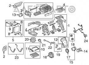 Motorul ventilatorului de încălzire pentru Chevrolet Malibu 13-15