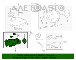 Главный тормозной цилиндр с бачком Chevrolet Malibu 13-15