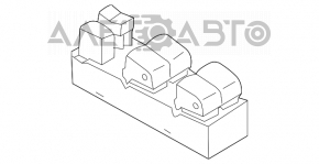 Controlul geamului electric din față, stânga, Nissan Versa 12-19 SUA