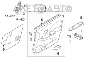 Controlul geamului electric din față, stânga, Nissan Versa 12-19 SUA