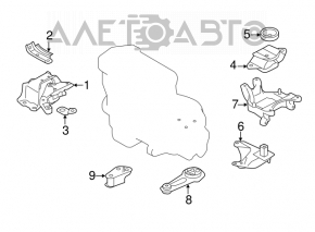 Perna motorului dreapta Nissan Versa Note 13-19 1.6