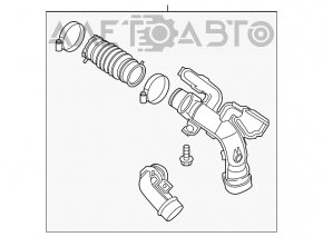 Conducta de aer către filtrul de aer Nissan Versa 12-19 SUA 1.6 secundar