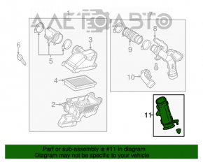 Воздуховод к фильтру Nissan Versa Note 13-19 1.6 первый