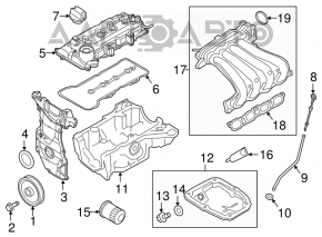 Коллектор впускной Nissan Versa 12-16 usa 1.6 тип 1