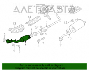 Tubul de admisie cu catalizator pentru Nissan Versa Note 13-19 1.6