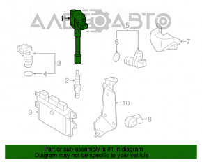 Bobina de aprindere Nissan Versa 12-19 SUA 1.6