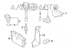 Bobina de aprindere Nissan Versa 12-19 SUA 1.6