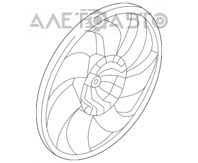 Paletele ventilatorului de răcire Nissan Versa Note 13-19 CVT