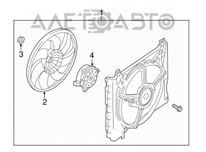 Difuzorul carcasei radiatorului asamblat Nissan Versa Note 13-19 CVT nou TYC Taiwan