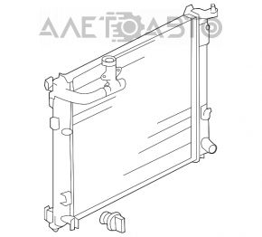 Radiatorul de răcire a apei Nissan Versa 12-19 SUA 1.6 CVT