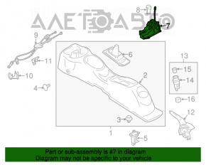 Schimbătorul de viteză al cutiei de viteze Nissan Versa 12-19 SUA, manuală