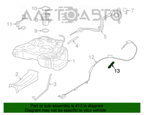 Замок лючка бензобака Nissan Versa 12-19 usa