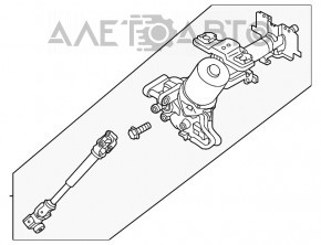 Volanul cu servodirecție electrică pentru Nissan Versa Note 13-19 cu cardanic