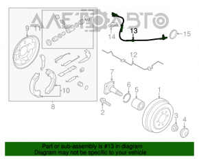 Senzor ABS spate dreapta Nissan Versa Note 13-19