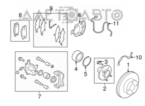 Placă de frână față stânga Nissan Versa Note 13-19