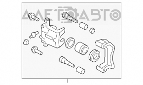 Suportul frontal stânga Nissan Versa 12-19 SUA