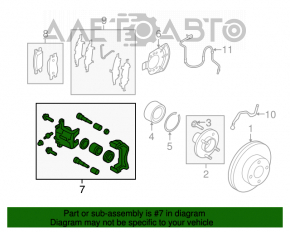 Suportul frontal stânga Nissan Versa 12-19 SUA