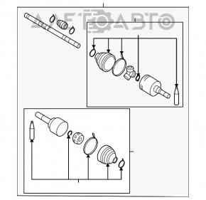 Ax cu roți față stânga Nissan Versa Note 13-19 CVT