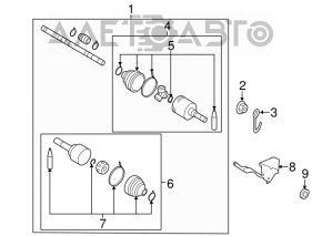 Ax cu roți față stânga Nissan Versa Note 13-19 CVT