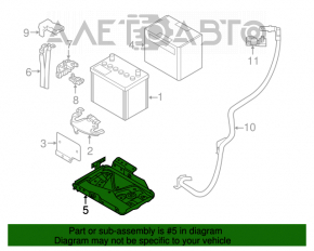 Palet pentru baterie Nissan Versa 12-19 SUA