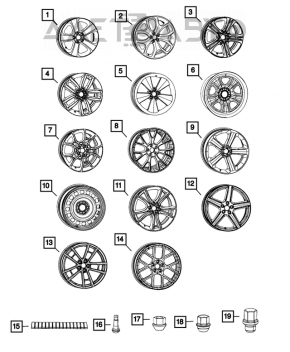 Set de jante R19 4 bucăți Dodge Charger 15-20 restul