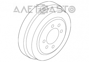 Tambur frână spate dreapta Nissan Versa 12-19 SUA cu butuc de 203 mm.