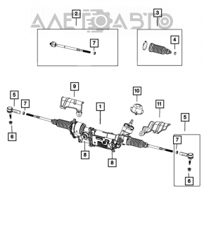 Рейка рулевая Dodge Challenger 15-19 рест ЭУР RWD