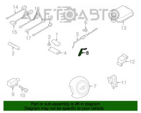 Airbagul pentru scaunul drept al Mini Cooper Countryman R60 10-16.