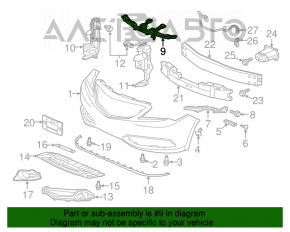 Suportul de montare a bara de protecție față, centru Acura ILX 13-15 pre-restilizare