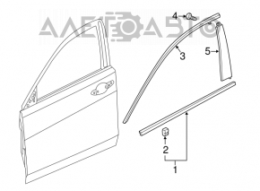 Capac usa fata stanga laterala Acura TLX 15-