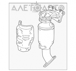 Colector de evacuare cu catalizator pentru Acura TLX 15- 2.4