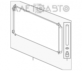 Radiatorul condensatorului de aer condiționat Acura TLX 15- nou neoriginal