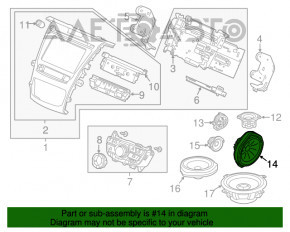 Difuzor ușă față stânga Acura MDX 14-20