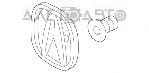Emblema inscripția TLX capacul portbagajului Acura TLX 15-