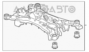 Подрамник задний Acura TLX 15- FWD