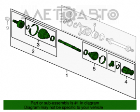 Ax cu semiax frontal stânga Acura TLX 15- 2.4