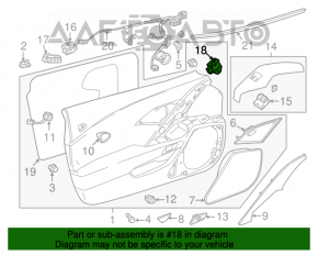 Calculatorul ușii din față stânga a unui Cadillac CTS 14-