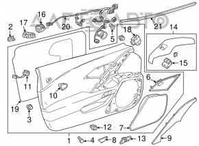 Calculatorul ușii din față stânga a unui Cadillac CTS 14-