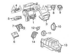 Receptor radio Cadillac CTS 14-