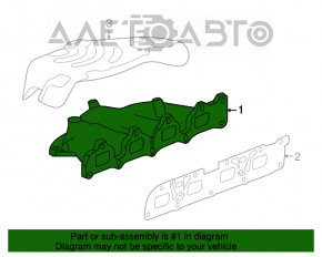 Colector de evacuare pentru Chevrolet Equinox 10-17 2.4