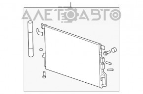 Radiatorul condensatorului de aer condiționat pentru GMC Terrain 10-17